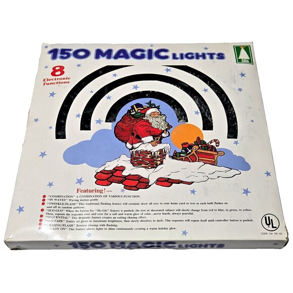 VTG Trim A Home 150 Magic Lights 8 Function White Light Set Super Bright Bulbs - Picture 3 of 10